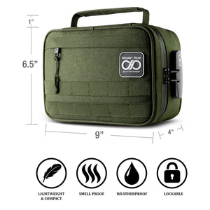 Helmet Head Smell Proof Case KB24 - Green